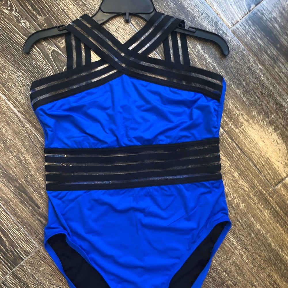 Sexy one piece cobalt blue swimsuit 14